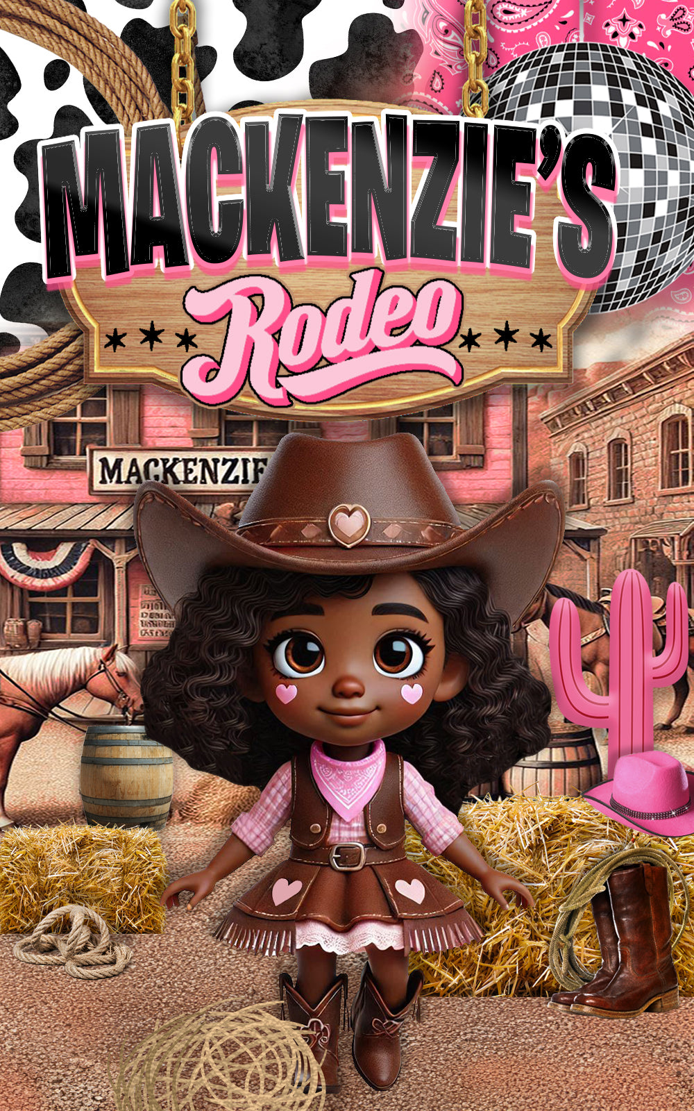 PINK RODEO GIRL DESIGN TEMPLATE